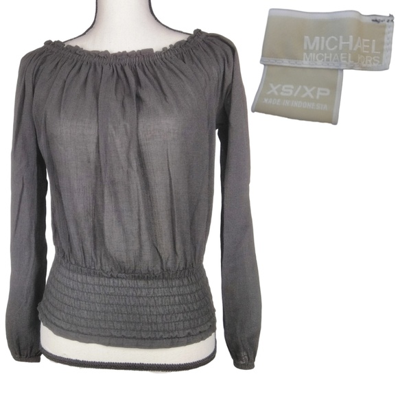 Michael Kors Tops - Michael Kors Black Top Long Sleeve Size XS/XP